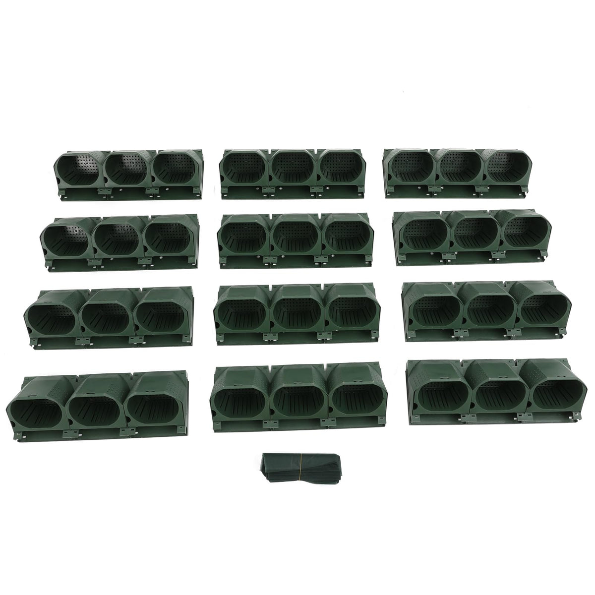 Self Watering Wall Planter | 36 Pots Vertical Garden Planter for Indoor Plants | Wall-Mounted Stackable wall planter | Hanging Plant Flower Pot Holder | 10.56 Fl Oz Each Individual Pot | Army Green