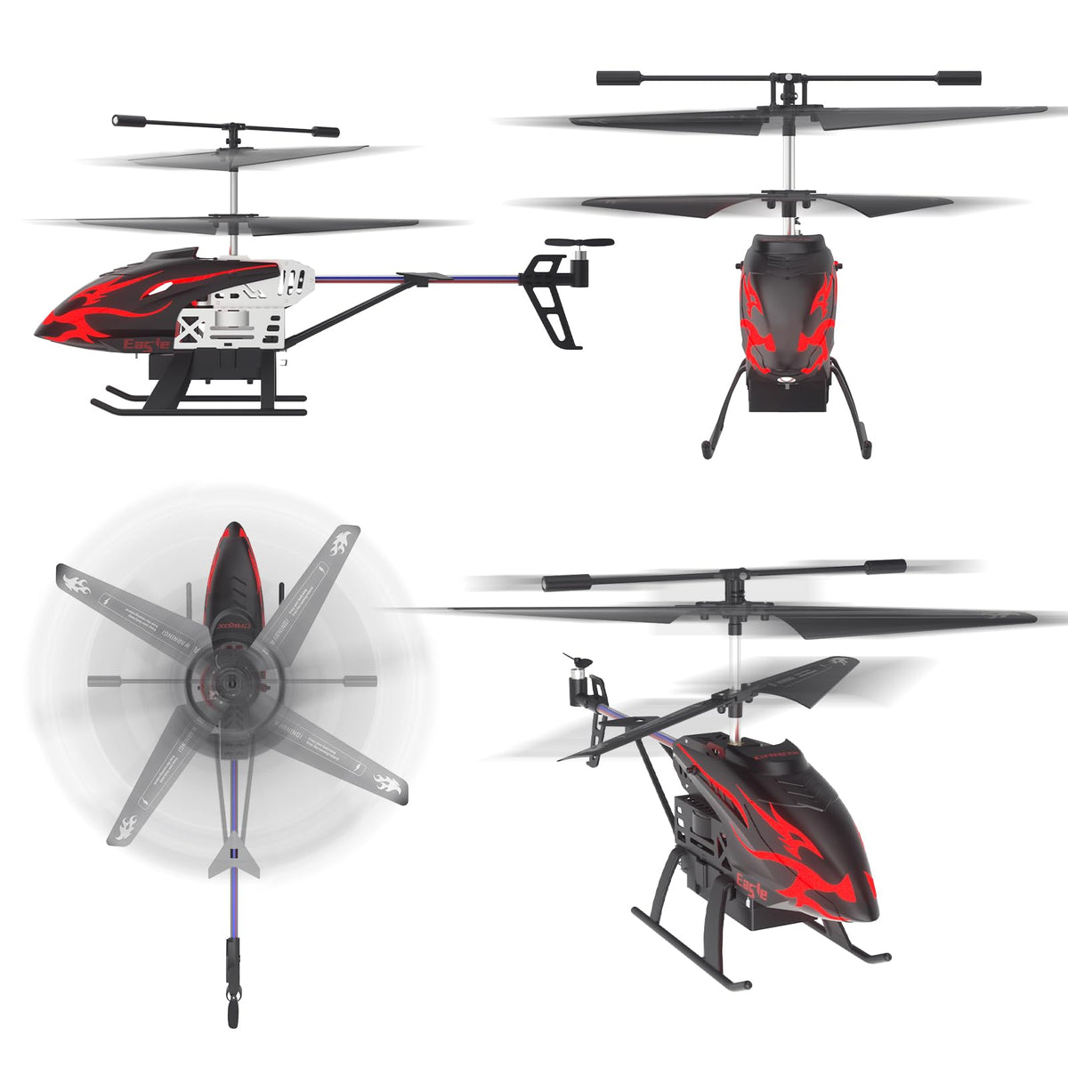 CYLION Remote Control Helicopter for Kids with 30-Minute Flight Time, LED Light Effects, Altitude Hold, One-Key Takeoff/Landing, for Boys and Girls Ages 6+, Perfect Christmas and Birthday Gifts