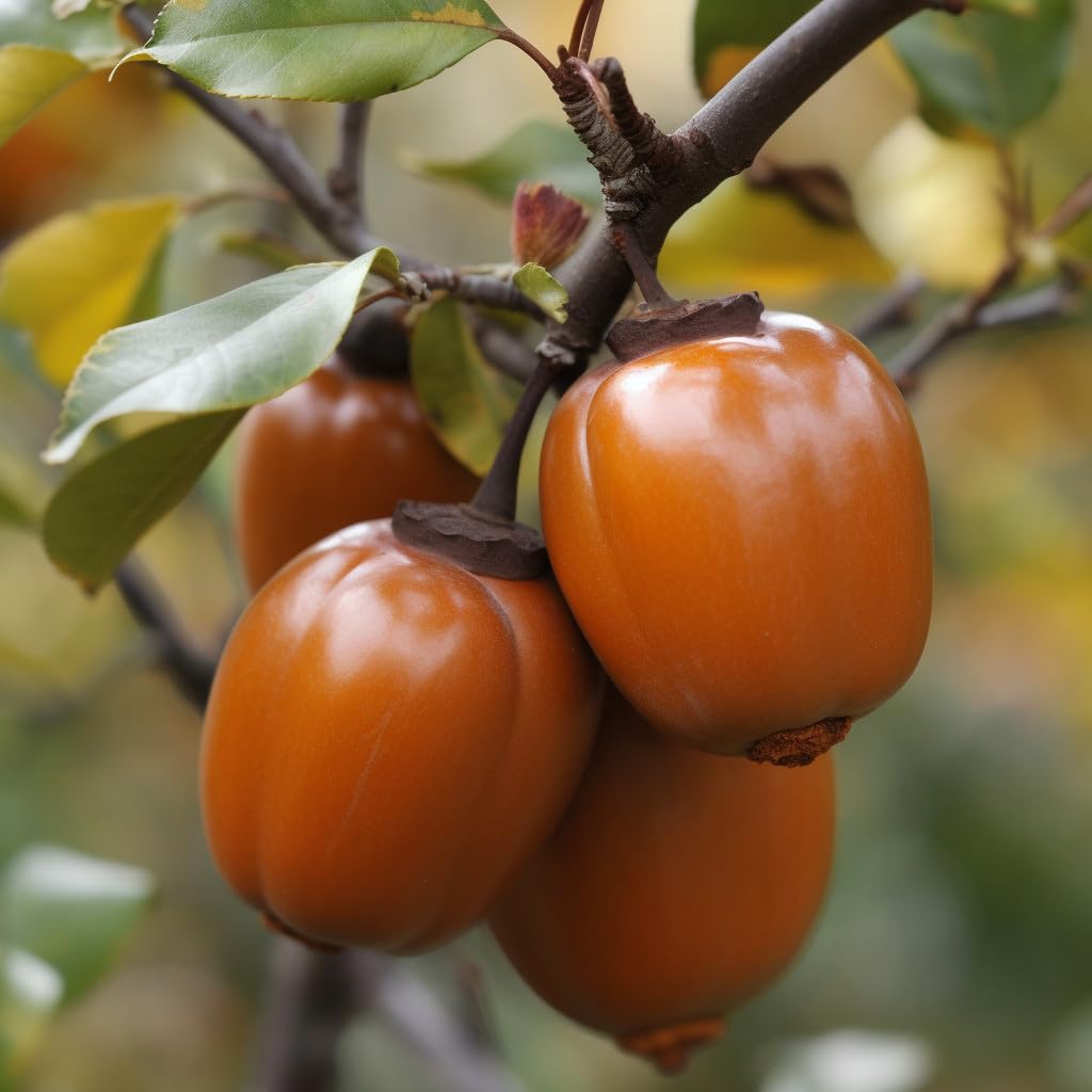 Live Plant - Chocolate Persimmon Tree โ 36-48" Tall Live Plant, 3 Gallon Pot - Diospyros kaki