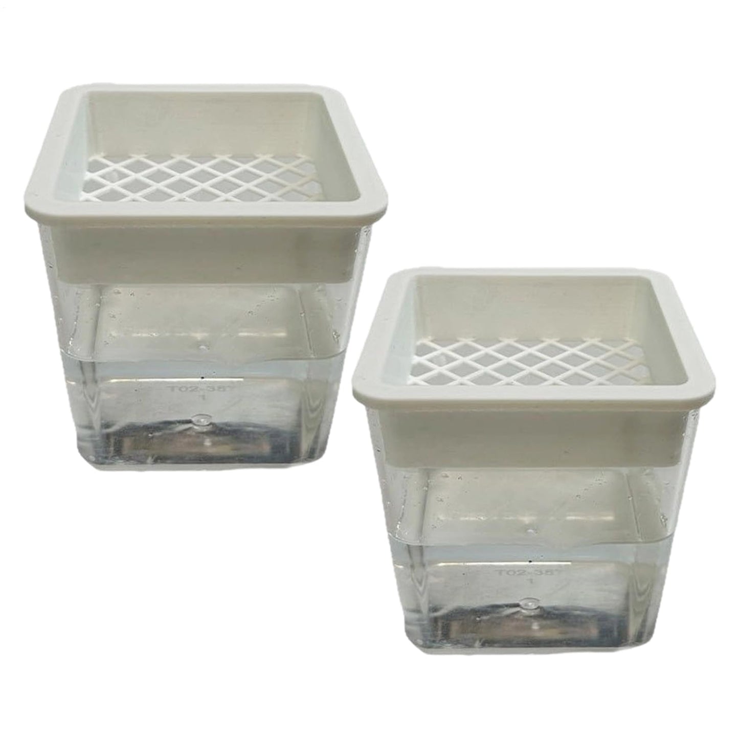 Plant Pot - Transparent Plant Containers - Hydroponic Containers - for Semi-Hydro Cuttings Seedlings African Violets Balcony Desk Garden Porch Windowsill Bedroom Living Room Yard