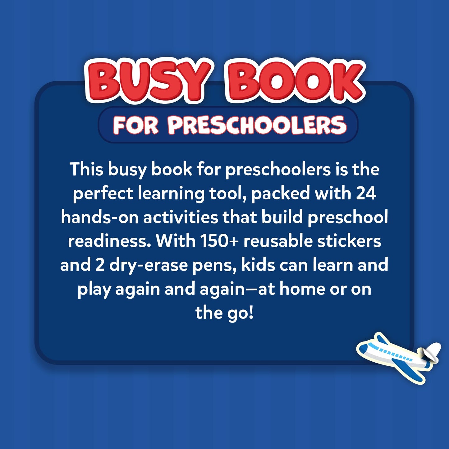 Skillmatics Busy Book for Preschoolers – Preschool Learning Activities, Mess-Free & Pre-Assembled, 150+ Reusable Stickers, Educational Homeschool & Travel Toy, Gift for Toddlers for Ages 3, 4, 5, 6