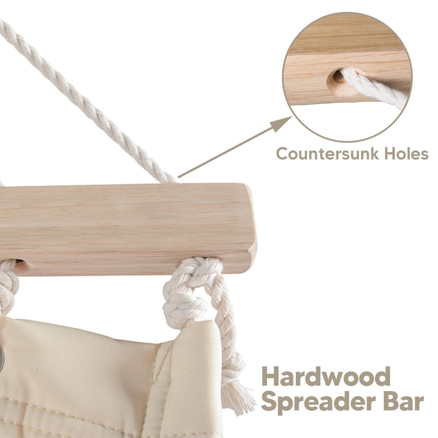 SUNCREAT Portable Outdoor Hammock with Stand, Sun-Protective Canopy, Double Hammock with Stand for Outside, Patent Pending, Beige