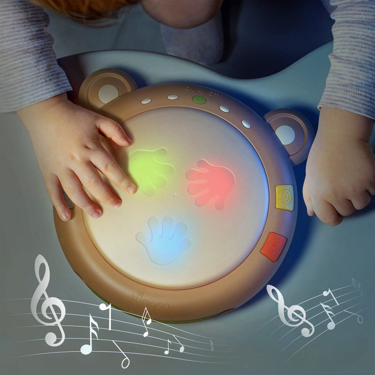 TUMAMA Baby Musical Toy, Electronic Drum Instruments with Light and Sound, Early Educational Development Songs Gift for Infants, Toddlers, Boys, Girls