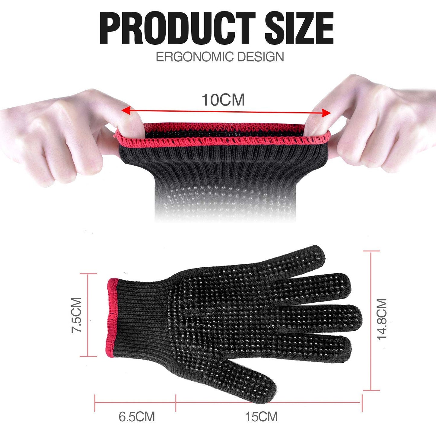 homenote Rapid Charcoal Chimney Starter Set Fireplace Accessories Lighter Cubes BBQ Heat Resistant Gloves Blower BBQ Tools(11.5" x 7" x 7")
