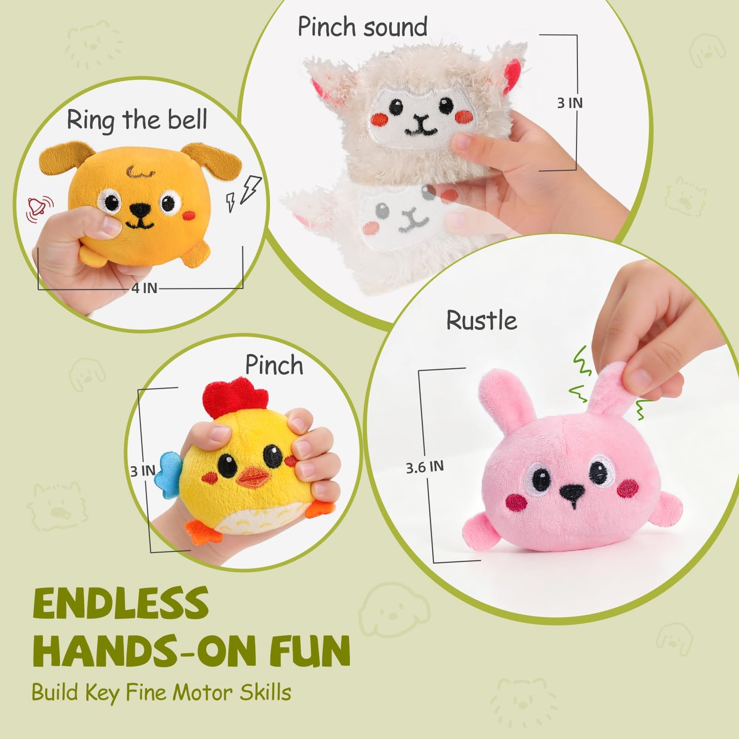 Ozega Baby Toys 6-12 Months, Musical Toys for 1 Year Old, Stuffed Farm Animals for Baby, 6 7 8 9 10 12 Month Old Baby Boy Girl Gifts, Sensory Montessori Toys for 1 Year Old
