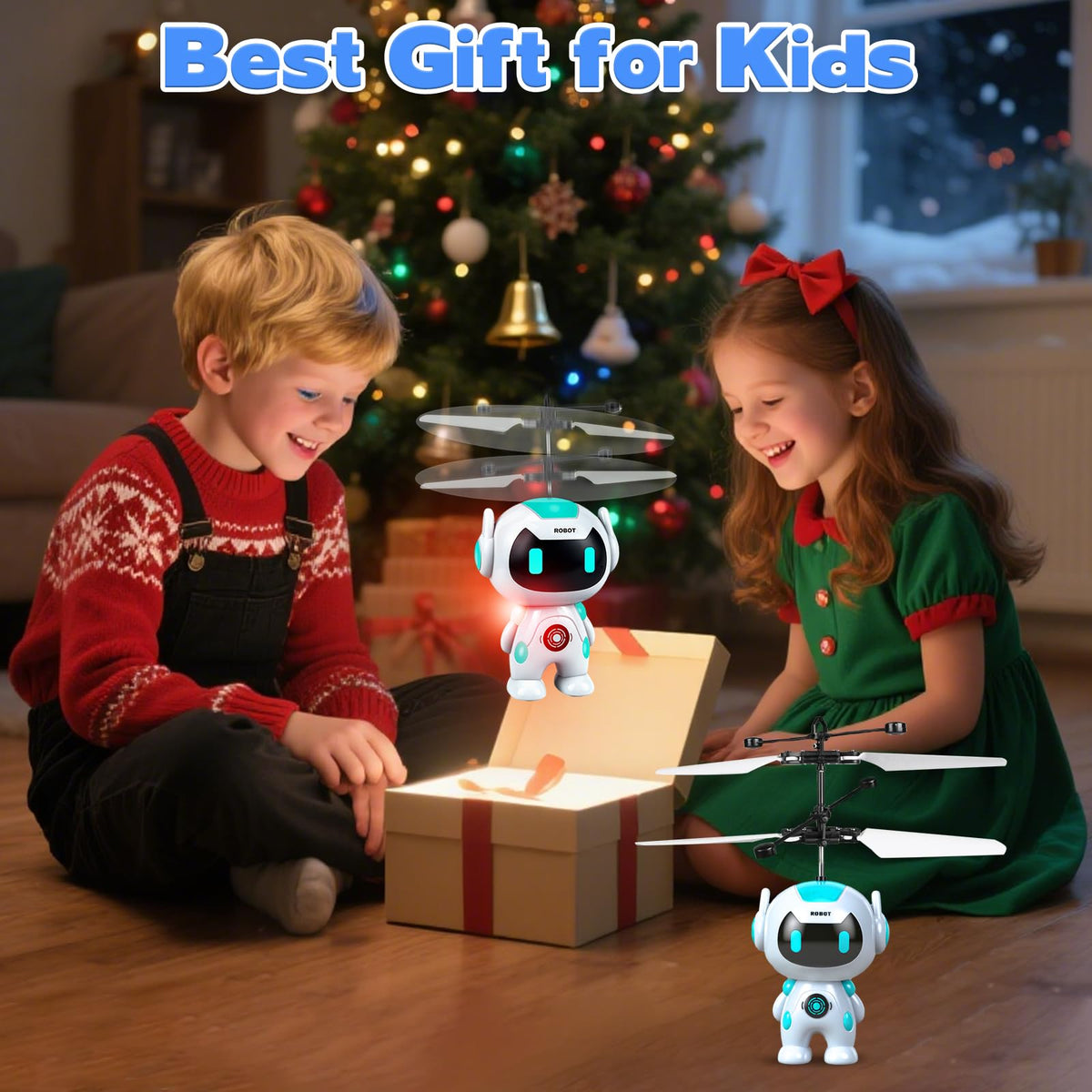 Tcvents Flying Robot Toys for Kids, Flying Ball Hand Operated Drones with LED Light Indoor Rechargeable Mini Drone Helicopter Easter Gifts for Boys Girls Age 6-8 9 10 11 12+ Years Old