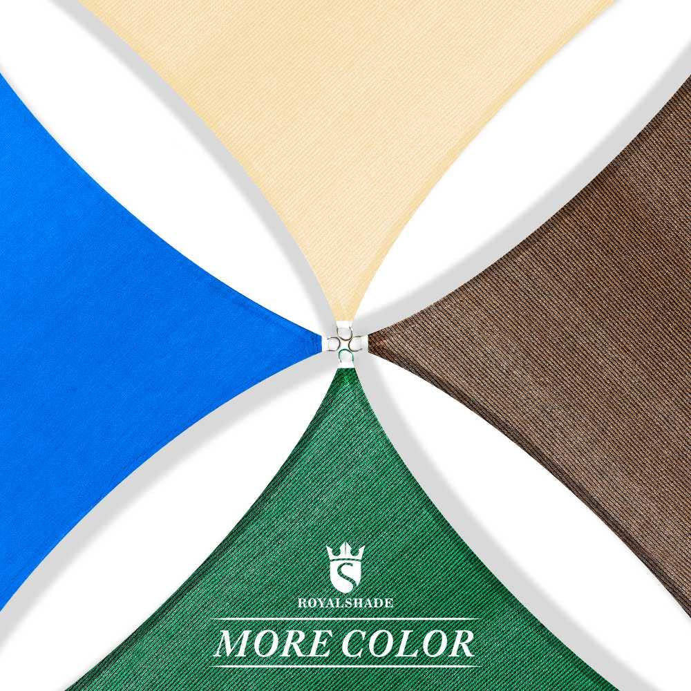 Royal Shade 10' x 13' Beige Rectangle Sun Shade Sail RS-SLR, UPF50+ 95% UV Blockage, 200GSM Commercial Standard Heavy Duty, Water & Air Permeable Canopy Mesh Fabric for Patio (We Make Custom Sizes)