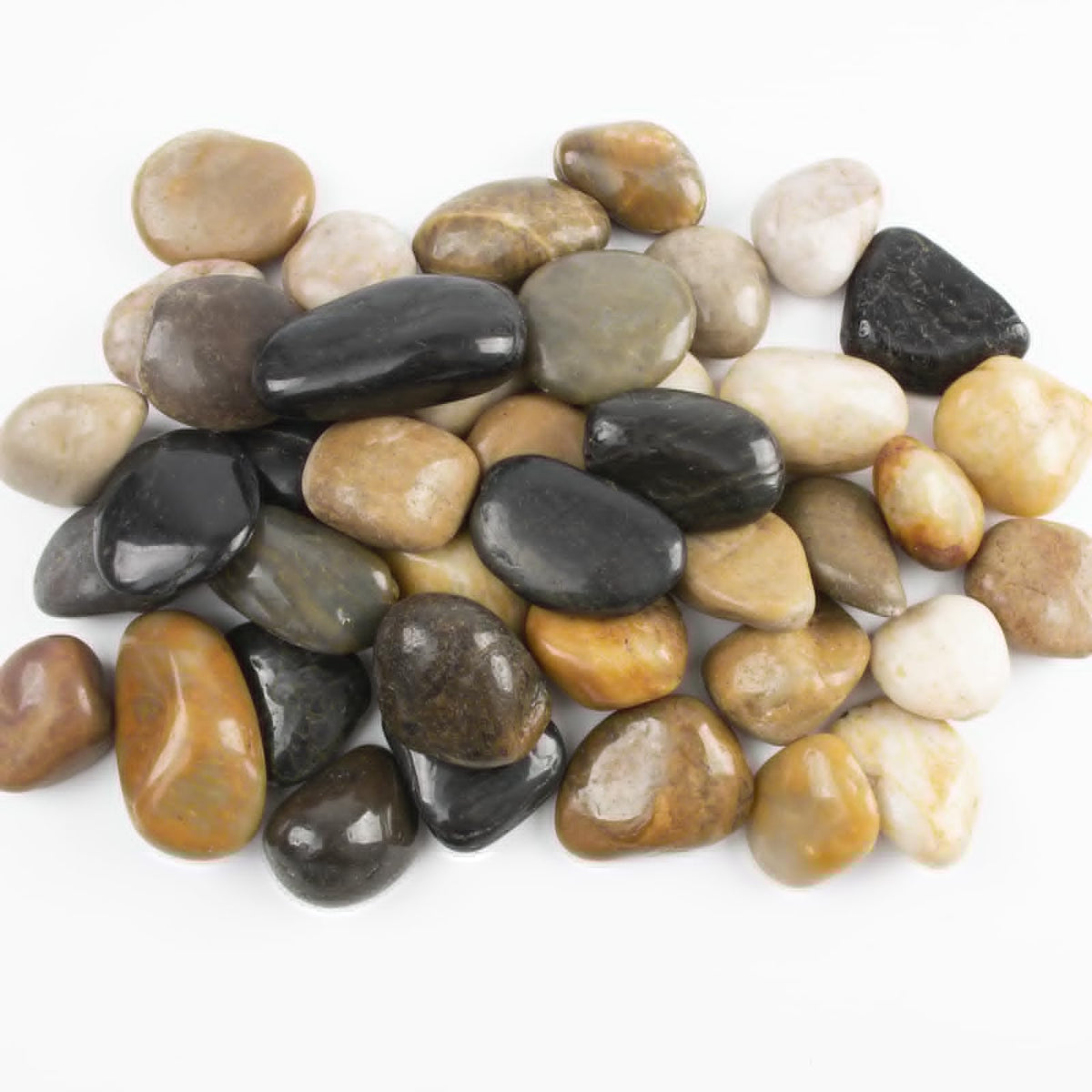 40lbs 1-2 Inch River Rocks, Decorative Mixed Pebbles for Garden Landscaping, Indoor Plants, Fish Tanks, Vases, and Succulents – Ideal for Home Decoration and Outdoor Gardens (Weight : 40 LB, Mixed)