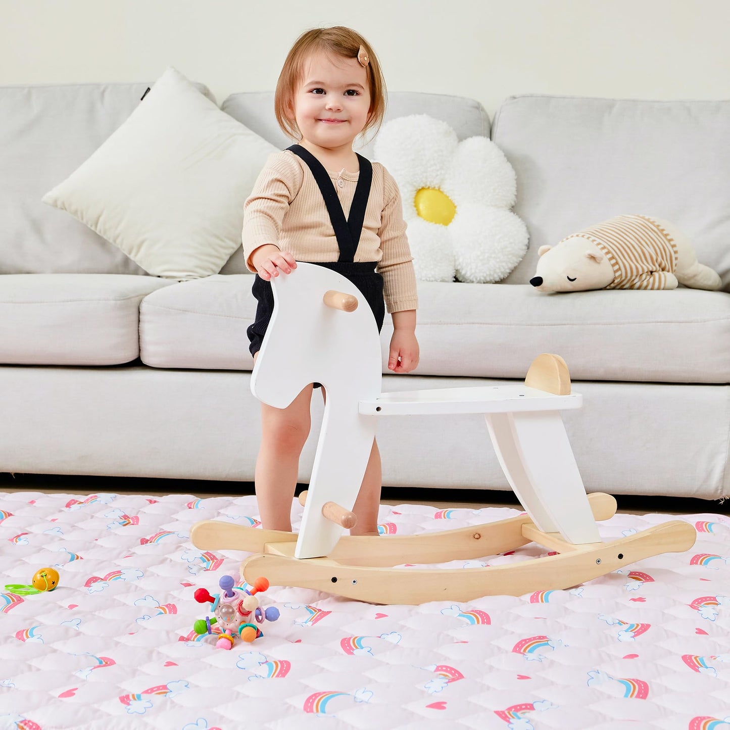 Baby Play Mat, Extra Large&Thick Baby Mat for Floor, 50 x 50 Play Mat for Baby, Foldable Padded Baby Floor Mat