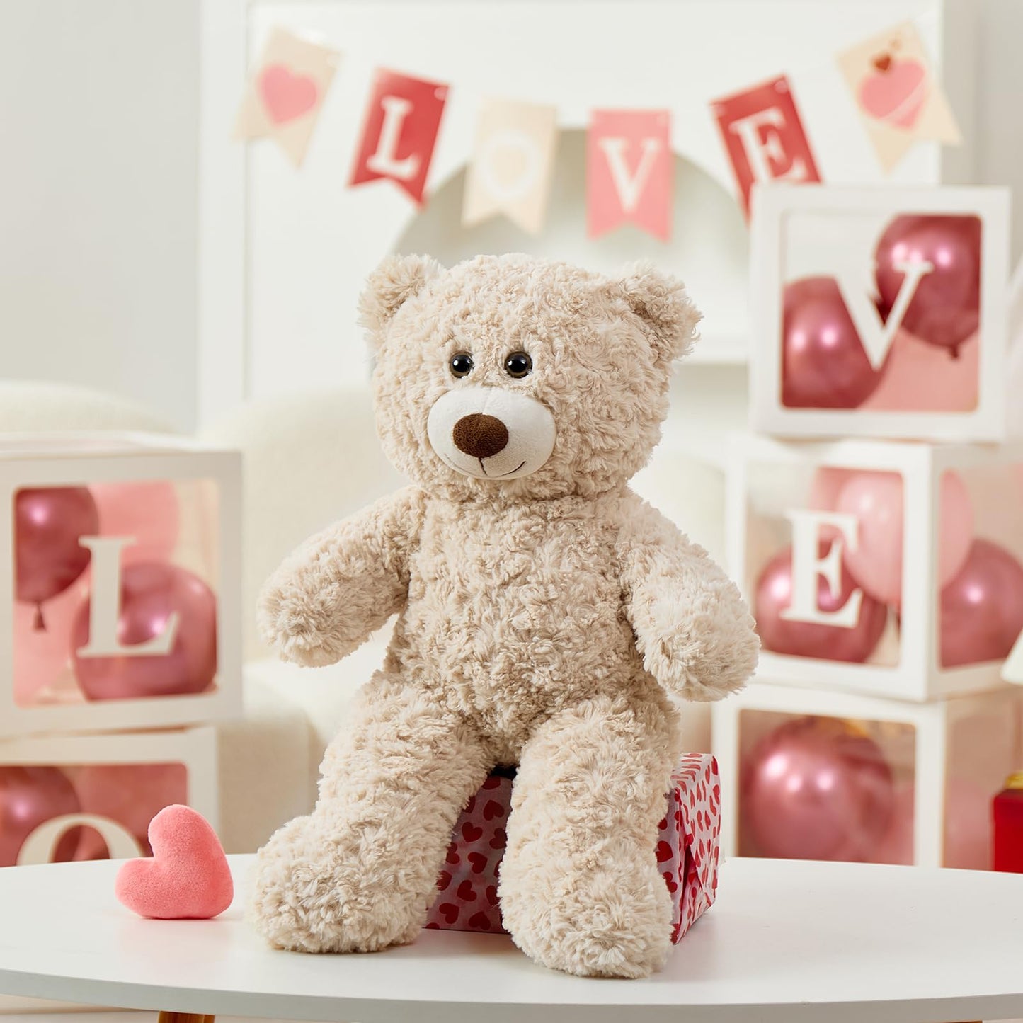 Tezituor 2 Pack Small Teddy Bear Stuffed Animals 18inch, Stuffed Teddy Bear Plush for Kids Baby, Cute Soft Bear Plushie Gift for Girls Boys Children, Plush Bear for Christmas Birthday Valentines