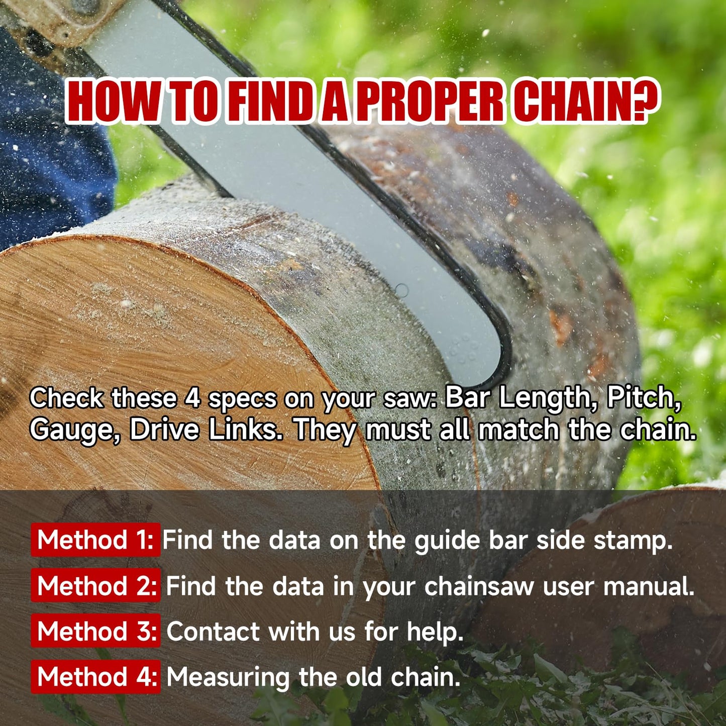 5 Pack 18 Inch Chainsaw Chain 3/8" LP Pitch .050" Gauge 62 Drive Links Fits Poulan, Kobalt, Echo, Ego, Greenworks and More