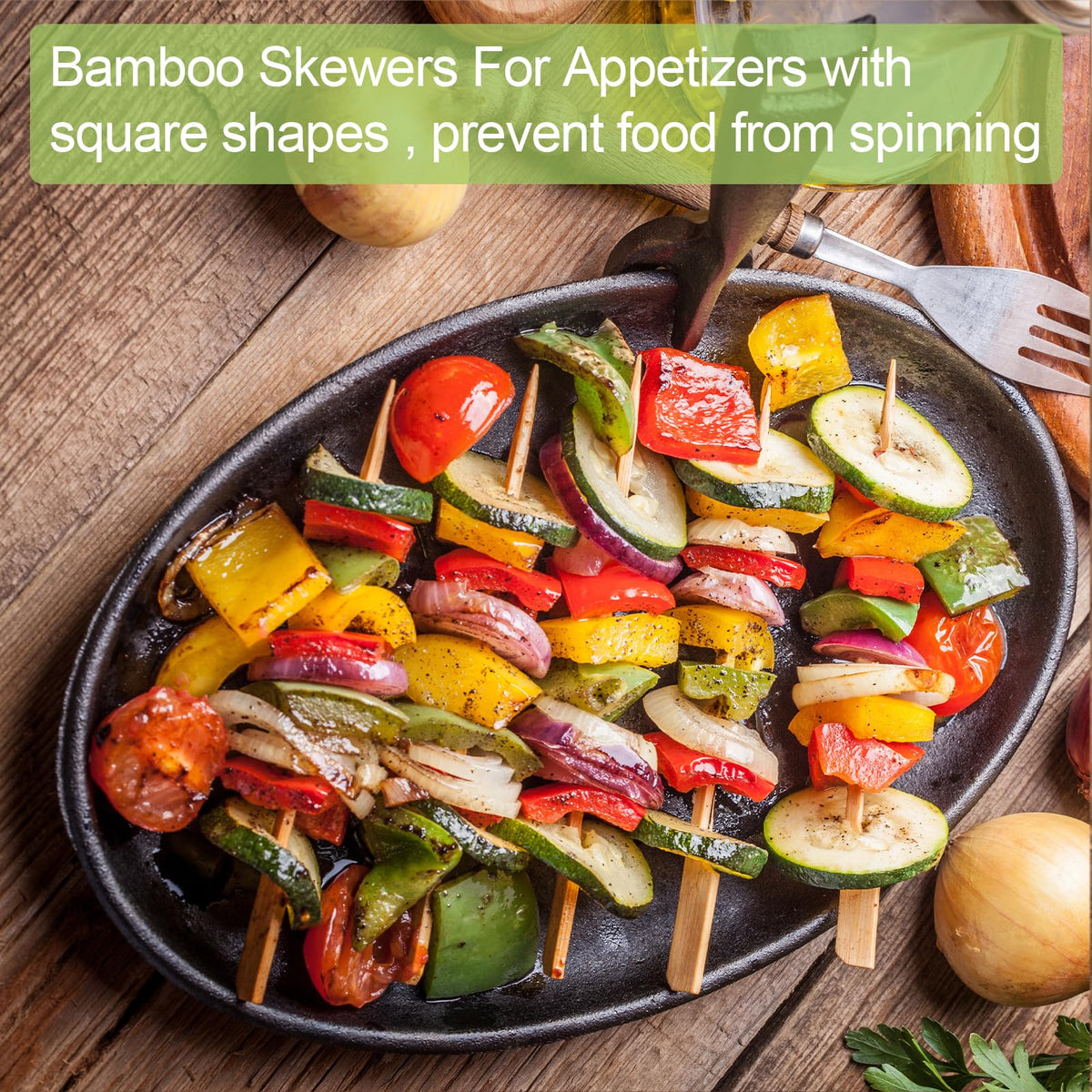 1200 Pieces Bamboo Appetizer Skewers 4.7 Inch, Cocktail Picks Fancy Toothpicks for Appetizers, Flat Wooden Cocktail Skewers Sticks for Party Food Drinks Fruit BBQ, Charcuterie Boards Accessories