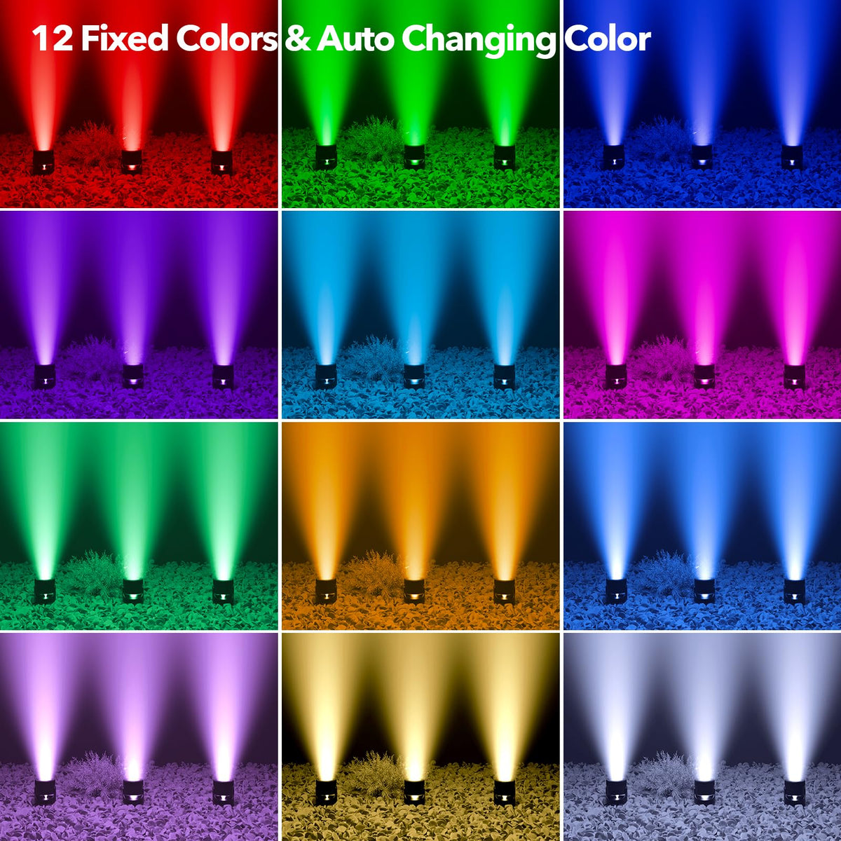 POPOSOAP Solar Pond Lights, RGB LED Pond Lights Waterproof IP68, 2200mAh Battery Underwater Solar Light with Two Modes Options for Pond Fountain Pool Garden Decoration(3 Headlamp)