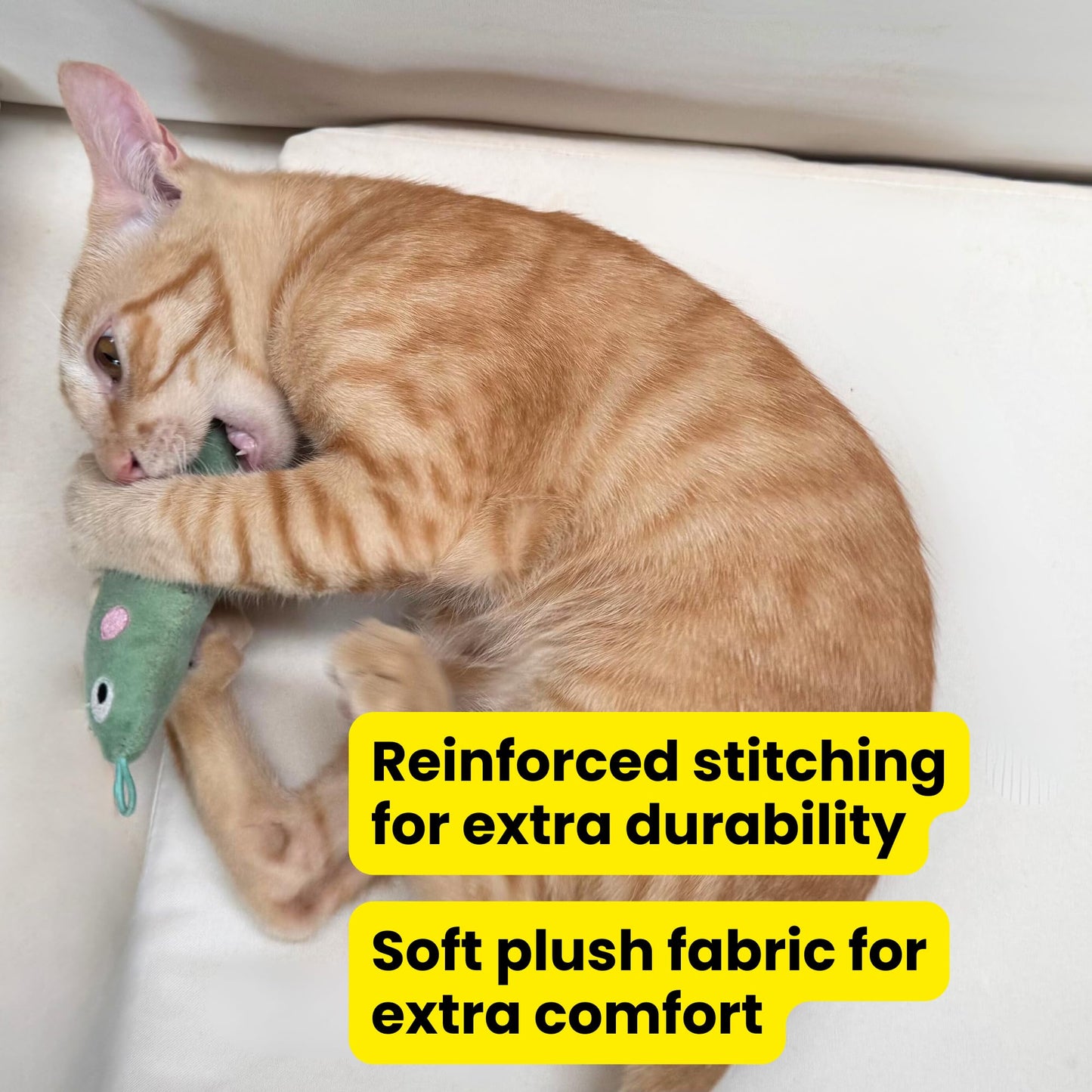repounce Plush Dinosaur Catnip Cat Toy, Soft and Durable Crinkle Sound with Catnip Inside, Kicker Cat Toy, Cat Toys for Indoor Cats & Kittens, Lure and Attachment Toy with Loop for Cat Wand