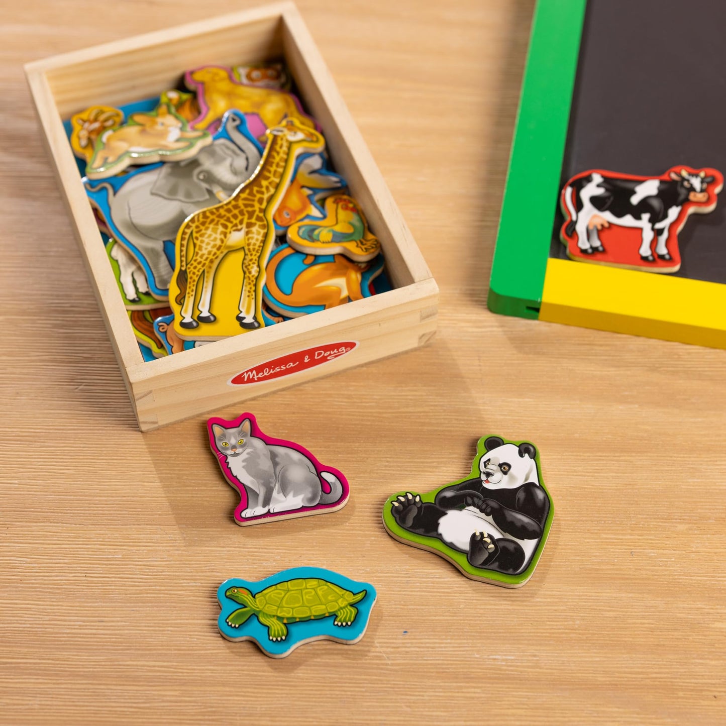 Melissa & Doug Wooden Animal Magnets Set (20 Pieces) – Farm, Zoo & Pet Fridge Magnets in Storage Box – Montessori Preschool Learning Toys for Toddlers & Kids Ages 2+ - FSC-Certified