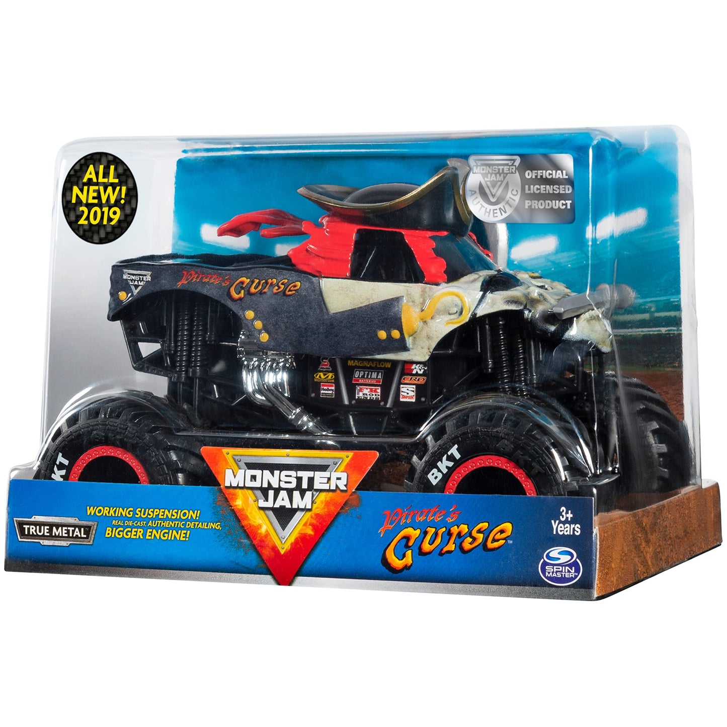Monster Jam, Official Pirate's Curse Monster Truck, Collector Die-Cast Vehicle, 1:24 Scale, Kids Toys for Boys and Girls Ages 3 and up