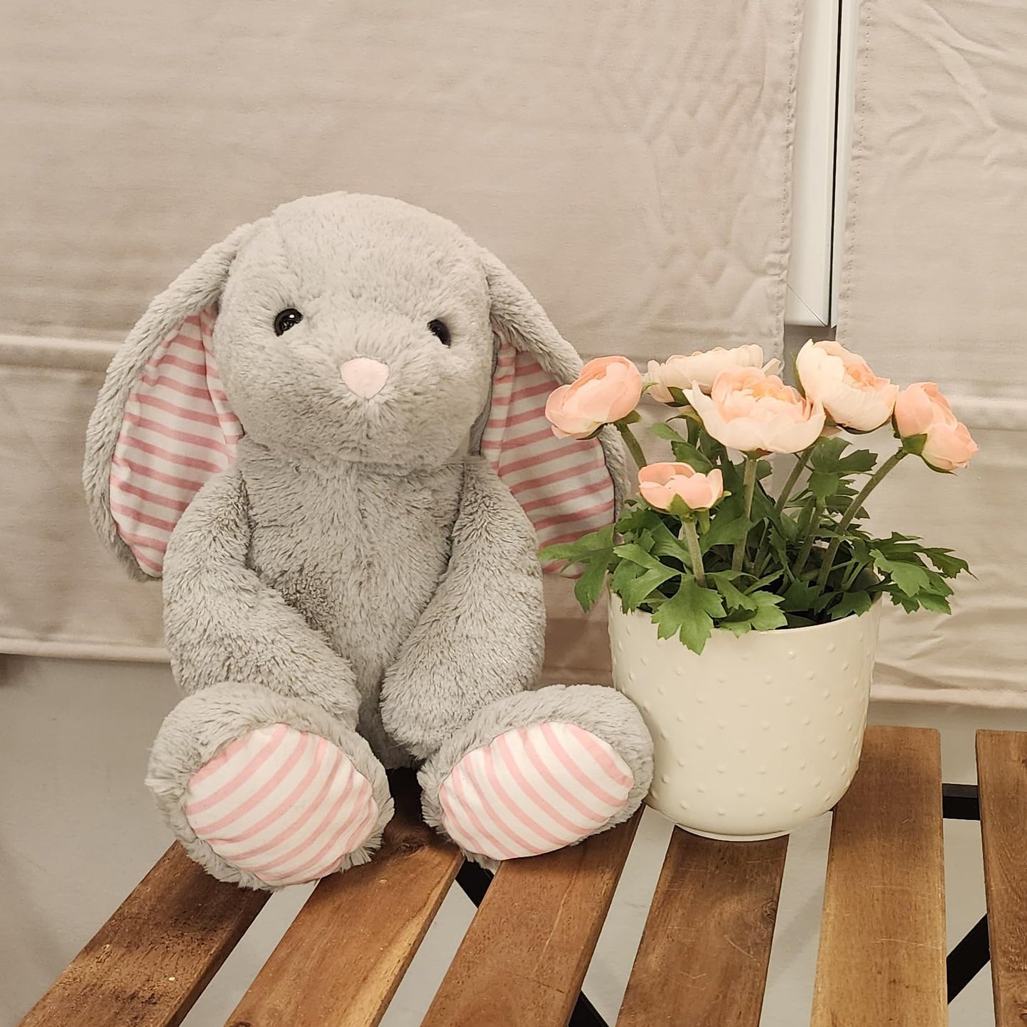 WEIGEDU Gray Bunny Rabbit Stuffed Animals Plush Toys for Kids Girls Boys Baby Birthday Bedtime Gift, 17.7 inches