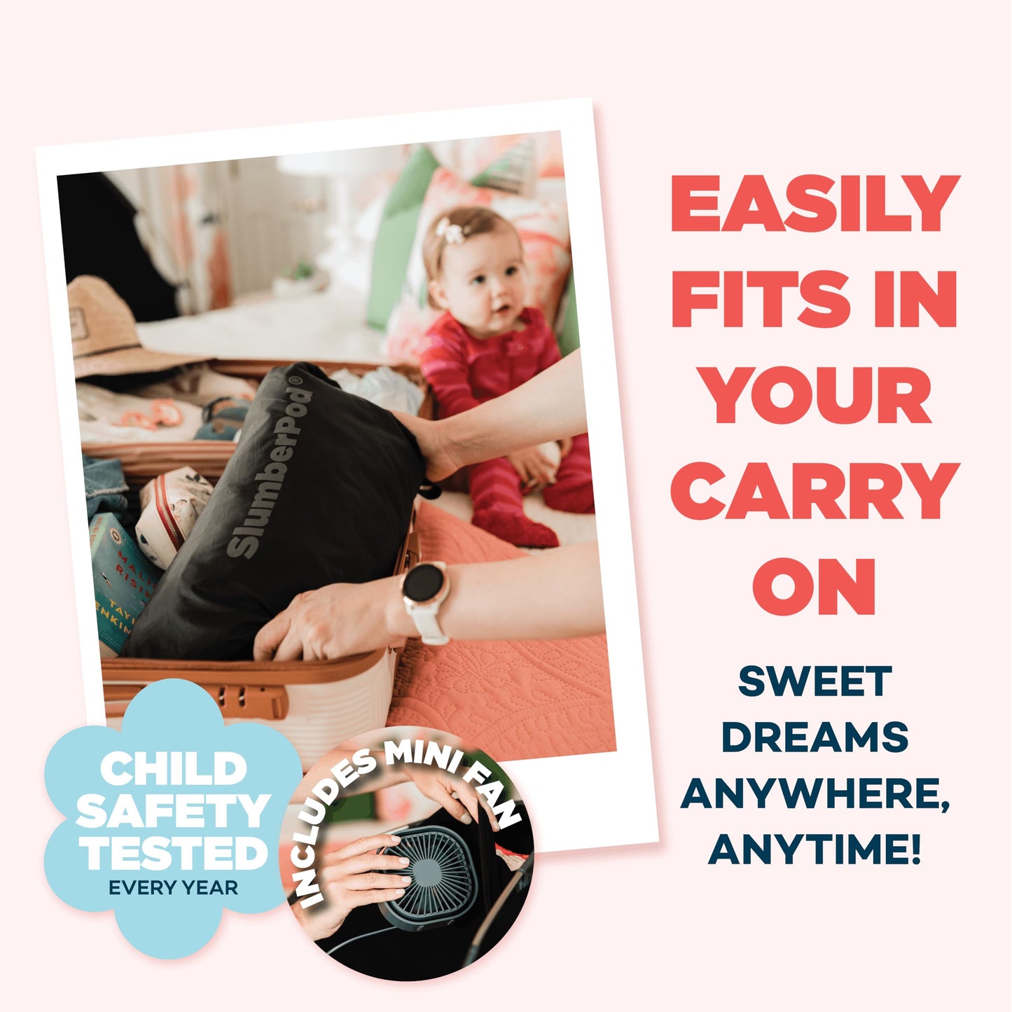 SlumberPod with Fan The Original Blackout Sleep Tent Travel Essential for Baby and Toddlers, Mini Crib and Pack n Play Cover, Sleep Pod with Monitor Pouch and Fan Pouch, Blocks 95%+ Light, Black