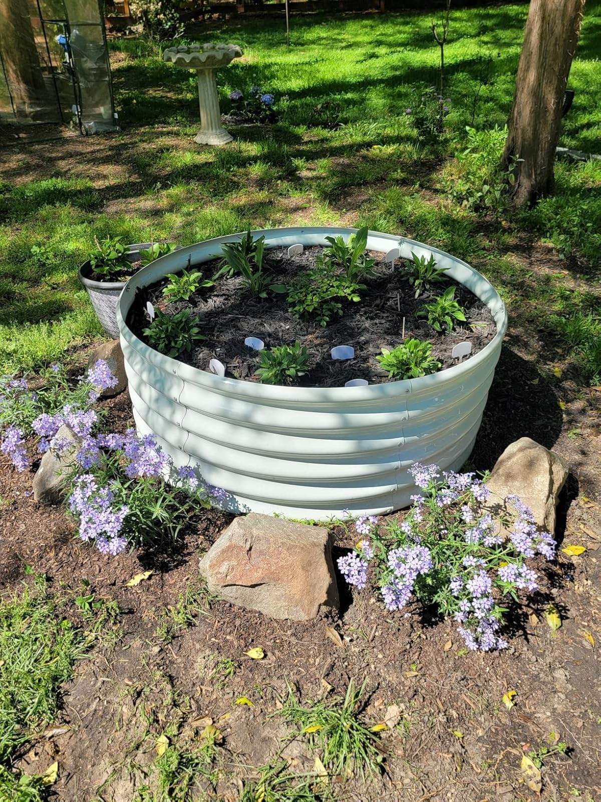 A ANLEOLIFE 12-Pack 4X4X1.5ft & 6X2X1.5ft & 81x81x18 in Deep Root Galvanized Raised Garden Beds Outdoor for Planting Vegetables Flowers Herb, Antique White