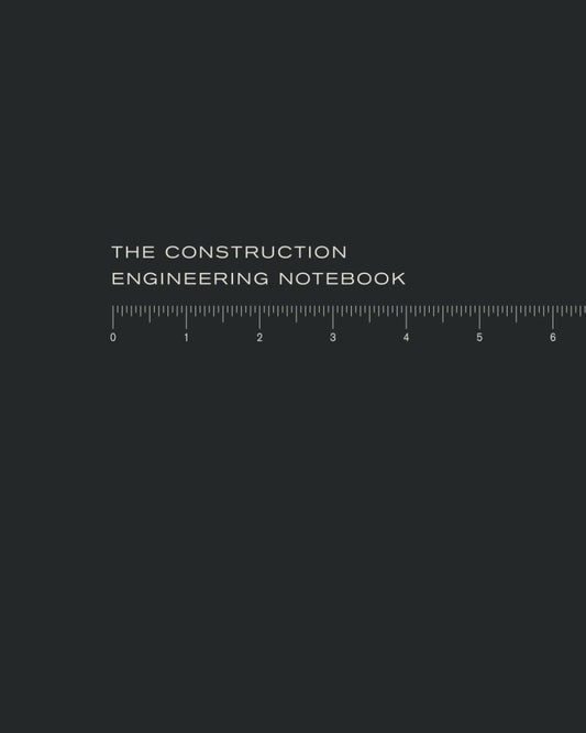 The Construction Engineering Notebook: Project Management Tracking | Daily Pages for Notes, Meetings, Drawings | Black | Graph Paper Quad Ruled (4x4 Grid) | Monthly Calendars | Quarterly | Undated
