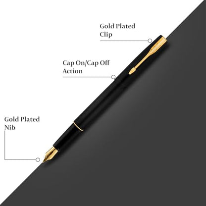 Parker Frontier Matte Black GT Fountain Pen - Fine Nib
