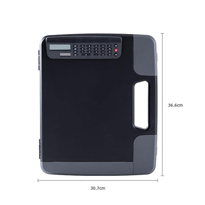 Cabilock A4 Files Box Document Clipboard Case with Calculator 14.40 X 12.08 X 2.63 Inches Office Organizer File Folder Box for Business and Study Storage