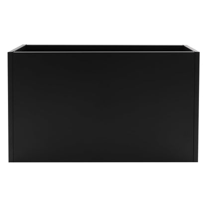 Fulavorty Steel Planter Box,Black Planter Large Rectangular Indoor Outdoor Planters with Removable Shelf,Heavy Duty Rectangular Planter for Patio,Deck,Yard,Garden