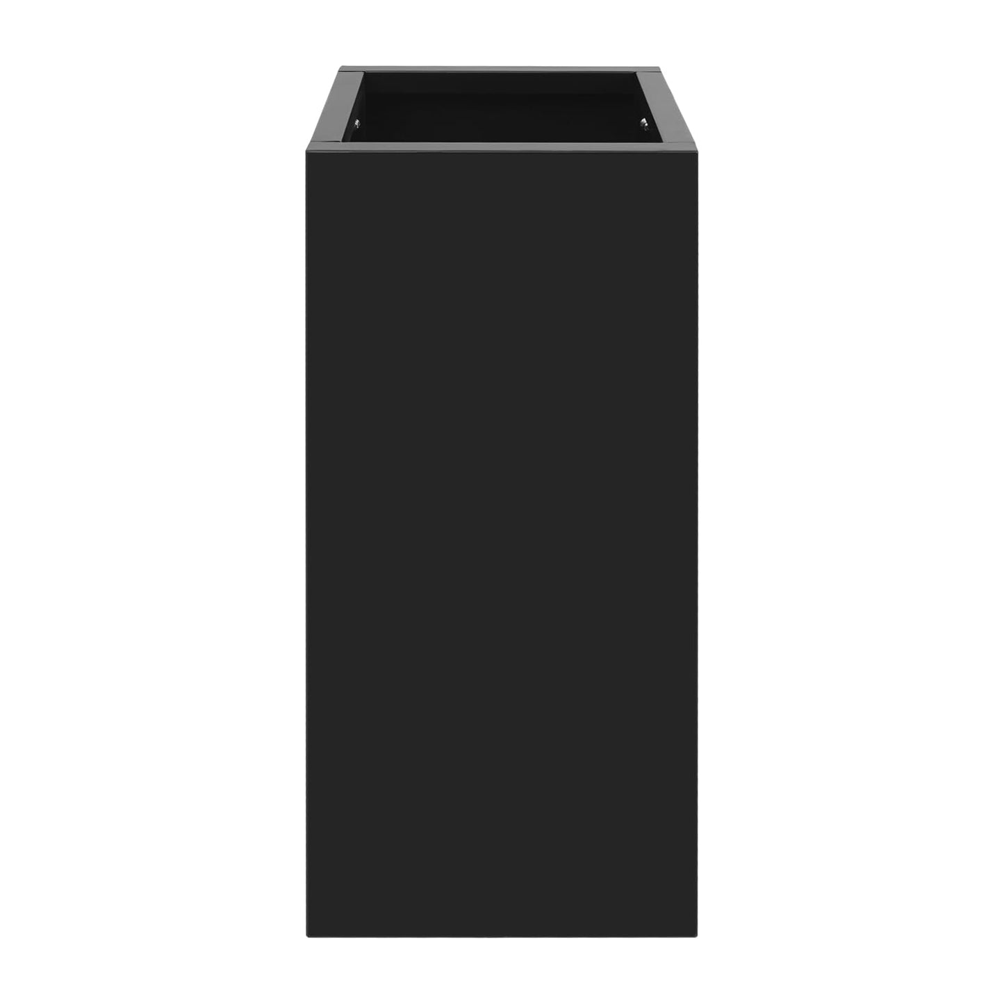 DYNAMI 30in Tall Planter Box,Steel Metal Rectangular Planter Box with Removable Shelf,Modern Decorative Black Metal Planter Flower Pot,for Indoor Outdoor Patio Garden (Black, 30x12x12in)