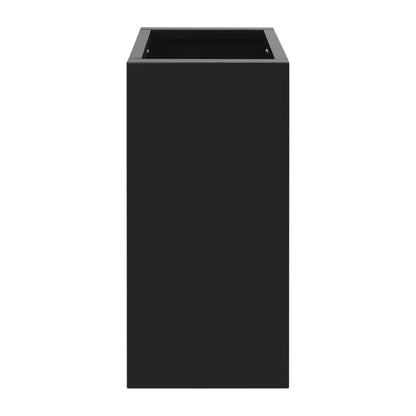 DYNAMI 30in Tall Planter Box,Steel Metal Rectangular Planter Box with Removable Shelf,Modern Decorative Black Metal Planter Flower Pot,for Indoor Outdoor Patio Garden (Black, 30x12x12in)