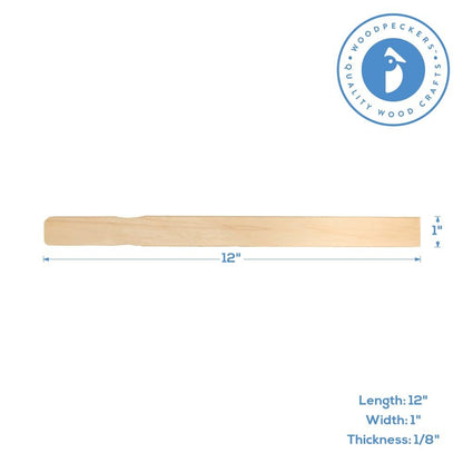 12 Inch Paint Sticks, Box of 50 Hardwood Paint Stirrers, Wood Mixing Paddles for Epoxy or Resin, Garden or Library Markers by Woodpeckers