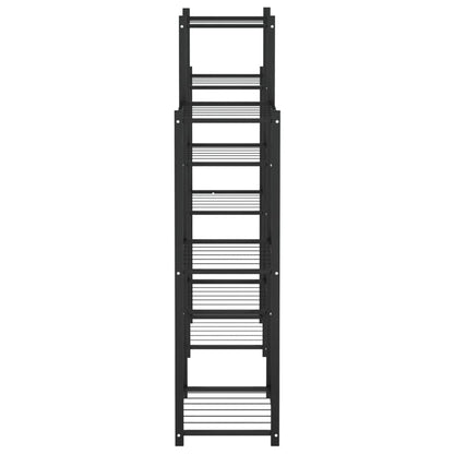 Qnhdfrt Tall Flower Stand Indoor Outdoor Modern Plant Stand with 10 Corner Shelves Black Powder-Coated Iron, for Living Room Balcony Garden Patio
