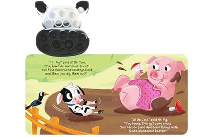 Fidgimals Little Cow Animal Farm Baby Book | Educational Children's Books, Sensory Board Book with Pop It Fidget Toys, Perfect Sensory Toys for ... Books with Sensory Fidget Popper Animals)