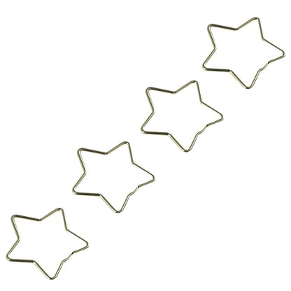 dohobby 50pcs Creative Moon and Star Shaped Paper Clip, Cute Gold Metal Bookmarks Memo Clips Set with Storage Box,Office Accessories for Home, Office
