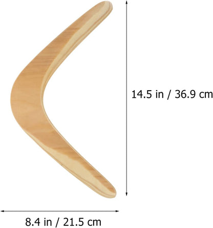 Musaner Wooden Boomerang for Adults, Large, Unisex, Outdoor Activity, 14.50x8.45x0.20 Inch, 1PCS