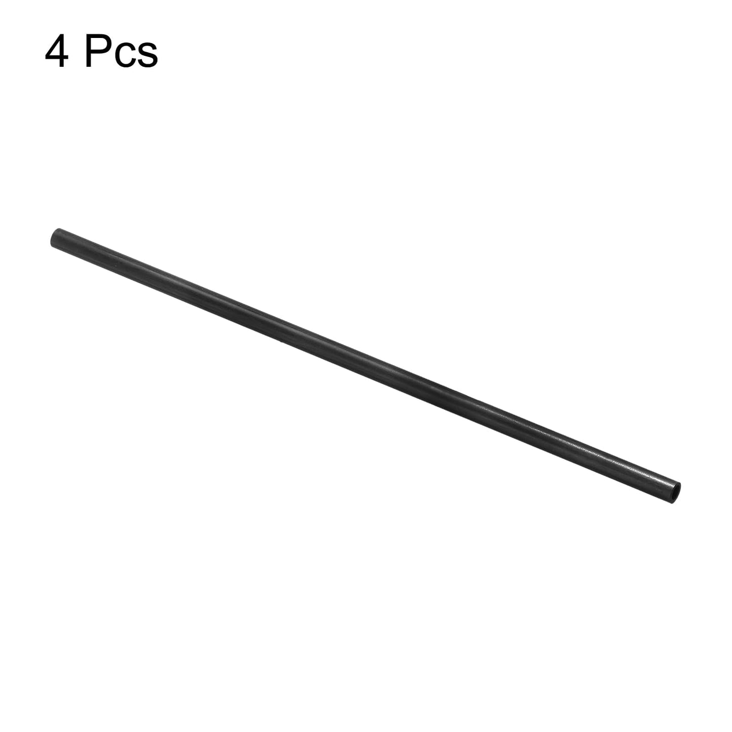 uxcell 4Pcs Carbon Fiber Tube 4 x 6 x 500mm Pultruded Carbon Fiber Tubing for RC Airplane Kite Wing Tube Quadcopter Arm