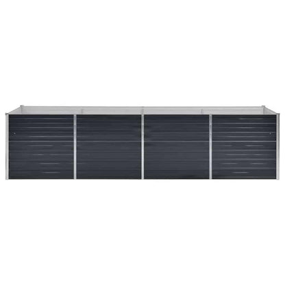 Galvanized Steel Raised Garden Bed, Anthracite Metal Planter Box for Outdoor Plants, 126 x 31.5 x 30.3 inch Rectangular, Durable Garden Beds for Vegetables, Herbs, Flowers Gardening Accessories