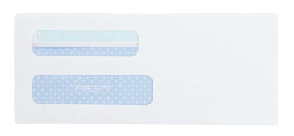 Quality Park #8 5/8 Security Envelopes, Double Window, Self Seal Envelopes for Invoices/Statements, 3-5/8" x 8-5/8", 24 lb White, 500/Box (QUA24539)