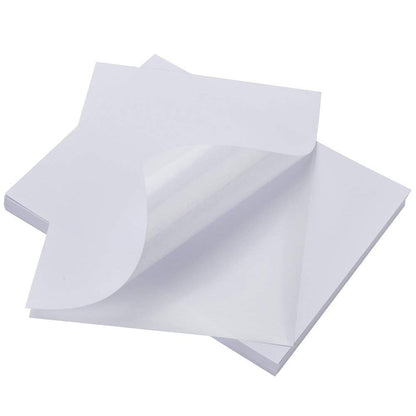 Sticker Paper, BESTEASY 8.5" x 11" Full Sheet Label Stickers for Laser Inkjet Printer, Self Adhesive Printer Paper Shipping Labels, White Matte Mailing Label Stickers (100 Sheets,100 Labels)