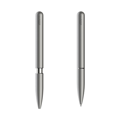 stilform 200036 Ballpoint Pen - Patented Sliding Cap with Magnetic Mechanism - Matt Titanium