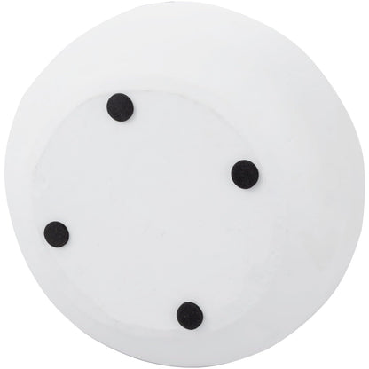 MyGift 8 Inch Round Modern Artificial Succulent Arrangement Potted in White Concrete Plant Bowl, Assorted Faux Mini Succulents in a Decorative Planter Pot