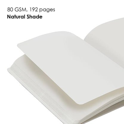 myPAPERCLIP Executive Series A5 Plain Notebook | 192 Pages, 80 GSM, Soft Cover, A5 (5.83 x 8.27 in) | Flat Lay | Bookmark, Elastic Closure & Back Pocket | Yellow