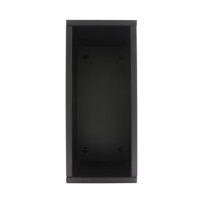 Fichiouy Large Metal Planter Box Outdoor,28" Tall Black Rectangular Planter with Drainage,Modern Steel Planters Pot for Outdoor Plants (Black)