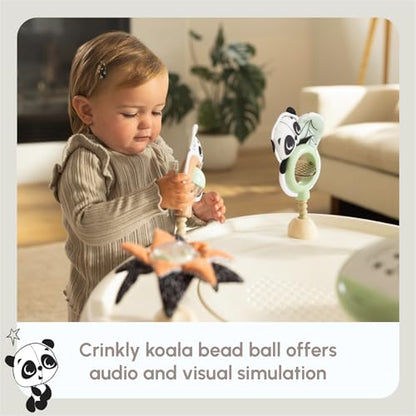Tiny Love 4-in-1 Jump & Play Stationary Activity Center, Baby Jumper with Lights & Music, Developmental Toys, 360 Swivel Seat, Baby Activity Entertainer for 6 Months+, Black and White