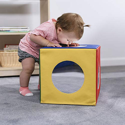 ECR4Kids SoftZone Mirror Activity and Sensory Play Cube, Baby Essentials, Assorted