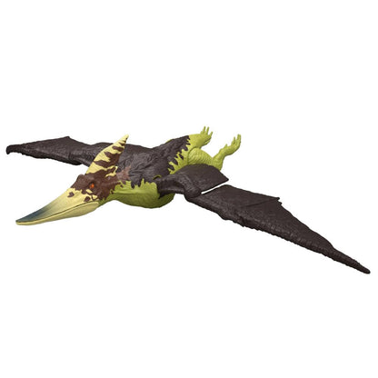 Mattel Jurassic World Wild Roar Pteranodon Dinosaur Action Figure Toy with Chomp Attack, Light Up Feature & Roar Sound, Scan Code for Digital Play