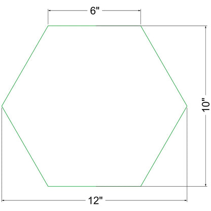 AUTUMN 12" Hexagon Stepping Stone Mold - DIY Concrete Cement Path Maker for Garden Walkway - Made in USA - Decorative Hexagonal Garden Statue & Pathway Mold