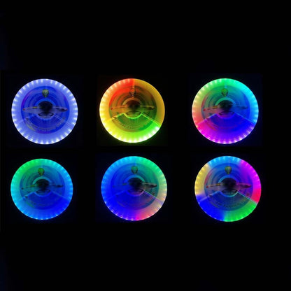 LETAO RGB Flying Disc - 38 LEDs, 12 Lighting Modes, Rechargeable, Waterproof, Lightweight & Safe for Kids & Adults