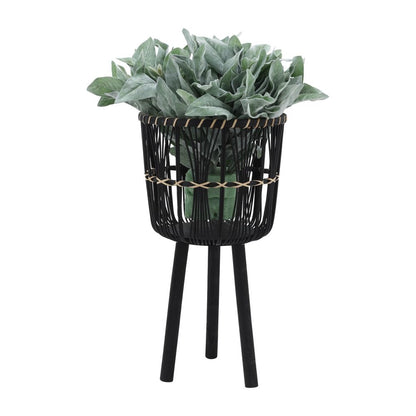 callmego Bamboo Planter Set with Stand for Indoor Plants and Succulents – Includes 11 Inch, 13 Inch, and 15 Inch Sizes