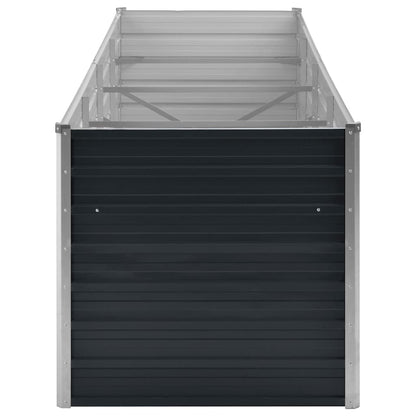 Galvanized Steel Raised Garden Bed, Anthracite Metal Planter Box for Outdoor Plants, 126 x 31.5 x 30.3 inch Rectangular, Durable Garden Beds for Vegetables, Herbs, Flowers Gardening Accessories