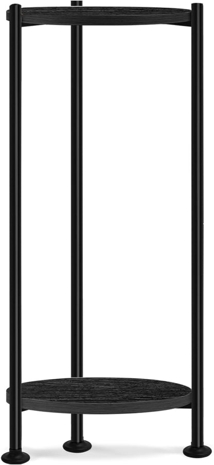 Lilybud--lily Plant Stand Indoor Outdoor, 30'' Tall Plant Stands for Indoor Plants, Heavy Duty Indoor Plant Shelf, 2 Tier Display Rack for Living Room, Balcony, Deck, Black